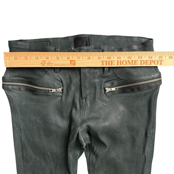RtA Madrid Stretch Leather Skinny Pants Charcoal Gray Lambskin Zip Sz 27 - Picture 7 of 14